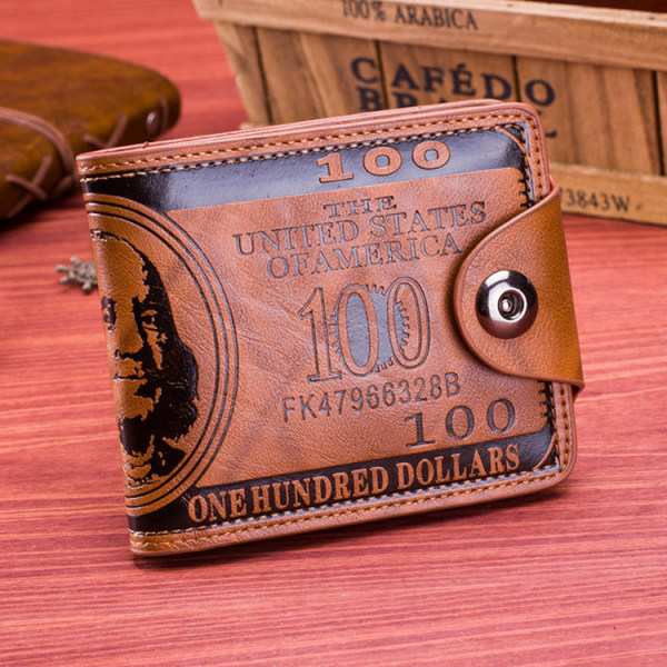Hett säljande kort plånbok för män tryckförändring magnetiskt spänne plånbok Dubbel linje Hundradollarsedelplånbok