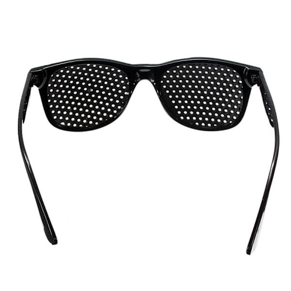 2-pak Pinhole Briller til Forbedret Syn, Sort Unisex