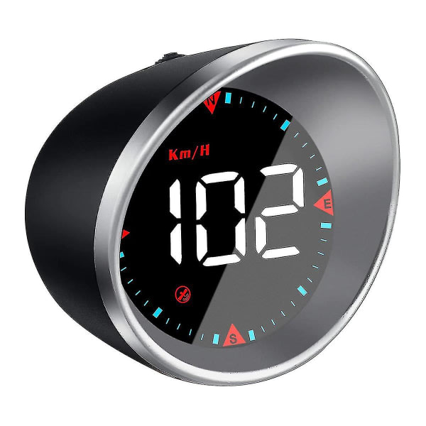 Bil HUD Kmh & Mph Digital GPS Speedometer med Krydsningsalarm Træthedskørsel Advarsel