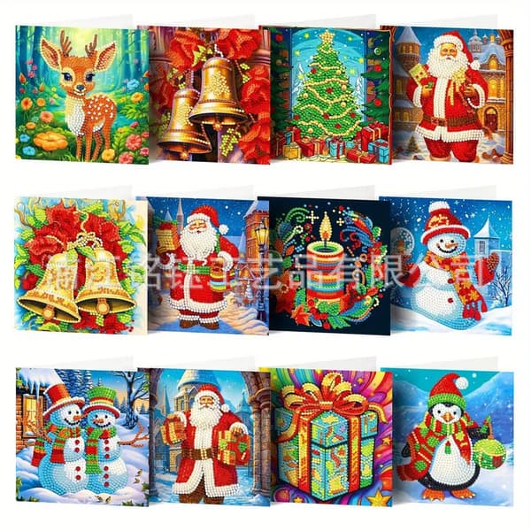 Diamantmaleri Gratulasjonskort DIY Julebursdagsgave 30*15 RH1016