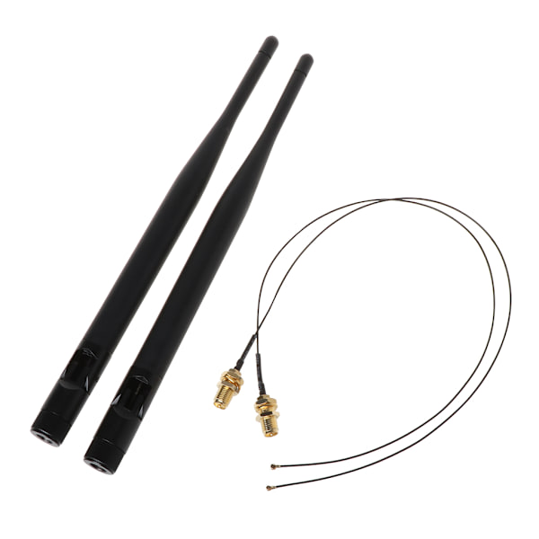 2x6Dbi 2.4GHz 5GHz Dual Band för M.2 IPEX MHF4 U.fl förlängningskabel för WiFi RP-S