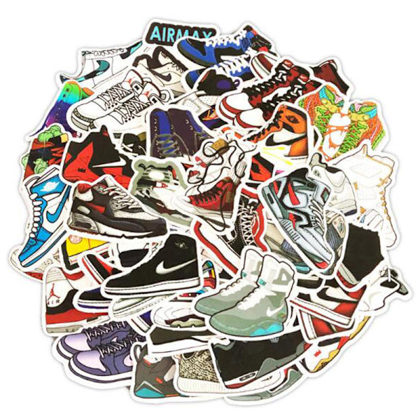 50 stk Jordan Sneaker Tide Sko Klistremerker Vanntette for Laptop