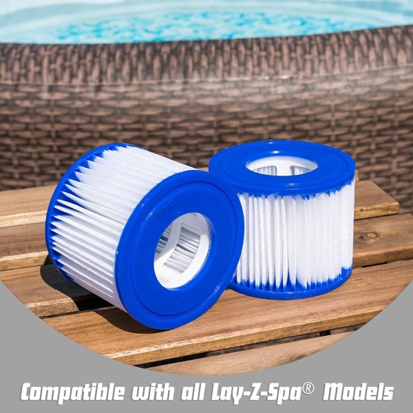 Lay-Z-Spa Hot Tub Filter Cartridge VI for alle Lay-Z-Spa-modeller - 6 x Twin Pack (12 filter)