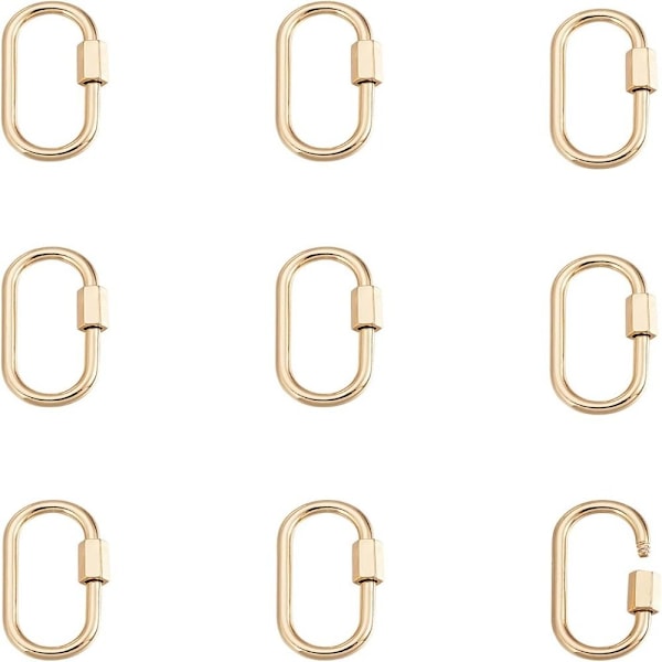 Skruelås Karabiner Oval Nøkkelring Messing Oval Skruelås