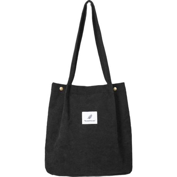 Manöverväska Handväskor för kvinnor Handväskor med stor kapacitet Shoppingväska (svart)