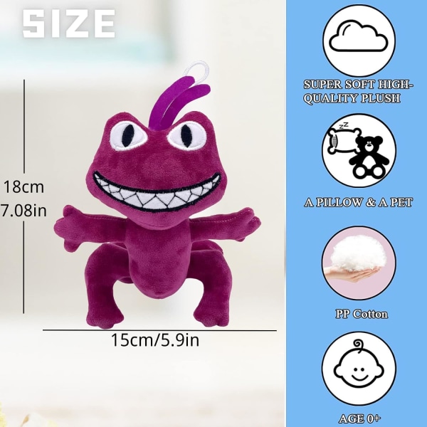 Plushleker, 3 Plushies, Stoffdyr Plush Doll for Fans og Barn (Lilla)