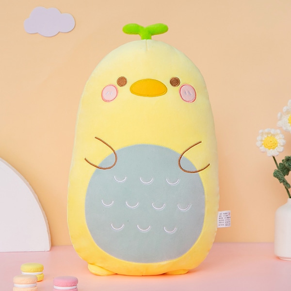 Squishmallows Plyslegetøj Kawaii Blød Stor Pude Kat Gul and Yellow duck 60cm