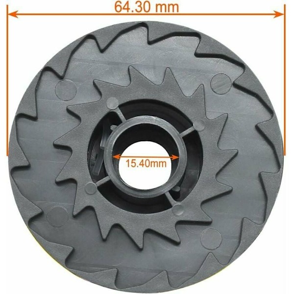 Set med 6 ersättningsspolar för LIDL Parkside PRTA 20-Li A1, B2, C3, PRT 550 A1, A3, PRT 300 A1-2 x 4m 1.6mm sladdlös grästrimmer