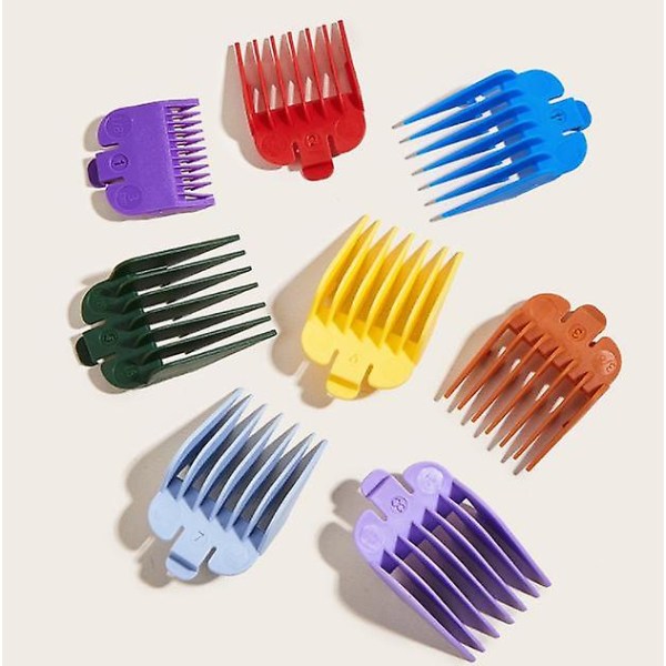 8 farver professionel hårtrimmer/klipper Guard Combs Guidekamme kodet