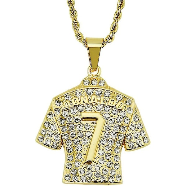 Jerseyhalsband för män, Hip Hop Ronaldo nr 7 Jerseyhalsband