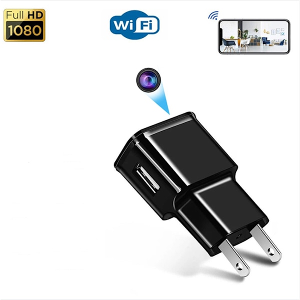 1080P Vegglader Adapter USB-kontakt WiFi-kamera