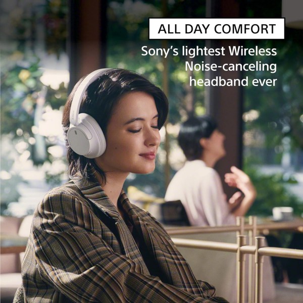 Sony WH CH720N overhead Bluetooth-støyreduserende hodetelefon, behagelig å ha på. Effektiv samtalehodetelefon egnet, hvit