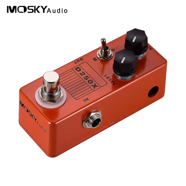 Moskyaudio D250x Mini Electric Guitar Overdrive Preamp Effect Pedal 2 Mallit Full Metal Shell True Bypass--