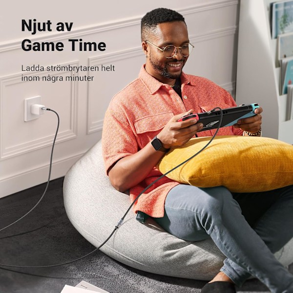 USB-C forlængerkabel 10 Gbps USB 3.2, USB-C forlængerkabel 100W/4K 60Hz kompatibel. (Grå, 1M)
