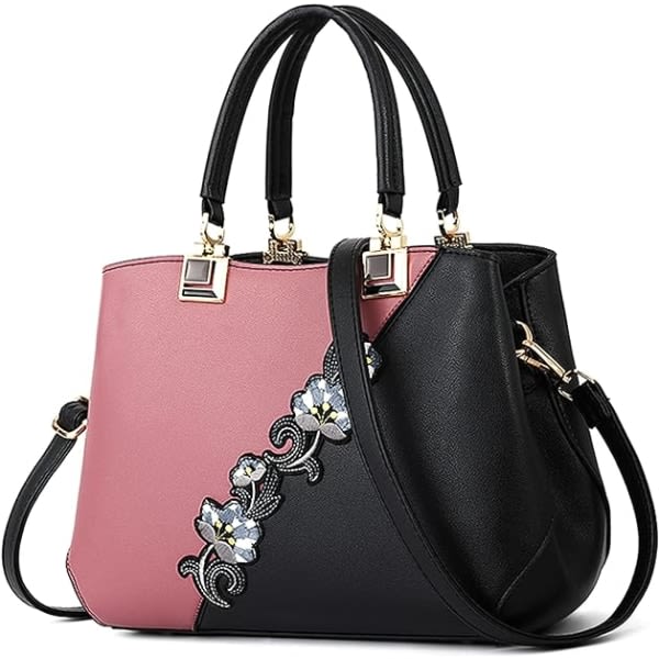 Naisten yläkahvallinen laukku Olkalaukku Pom Pom -koriste Naisten laukku Messenger Bag Travel Vedenpitävä PU-nahka (vaaleanpunainen)