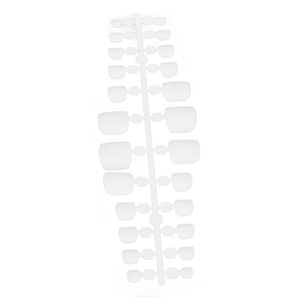 240 stk. Selvklæbende falske tånegle DIY Fuld dækning Åndbare kunstige tåneglindpakninger til manicure skønhedssalon White_xx