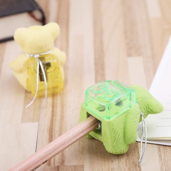 Söpö karhun muotoinen pyyhekumi Kaksikäyttöinen kynän teroitin pyyhekumi paperitavarapyyhekimessä