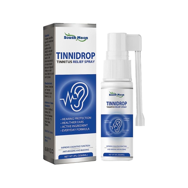 Tinnidrop Tinnitus Relief Spray - Anti-Tinnitus Blokkering, Cochlear Fjerning Spray