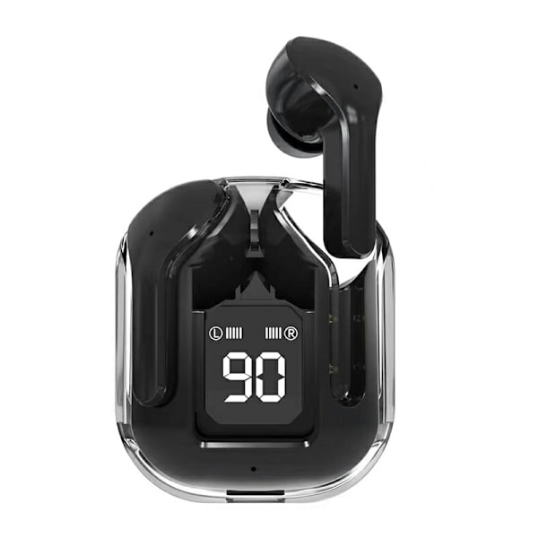 T6 Trådløse Høretelefoner, Bluetooth-Ørepropper ENC Støjreducerende Gennemsigtige In-Ear Høretelefoner, iseblue, mørk