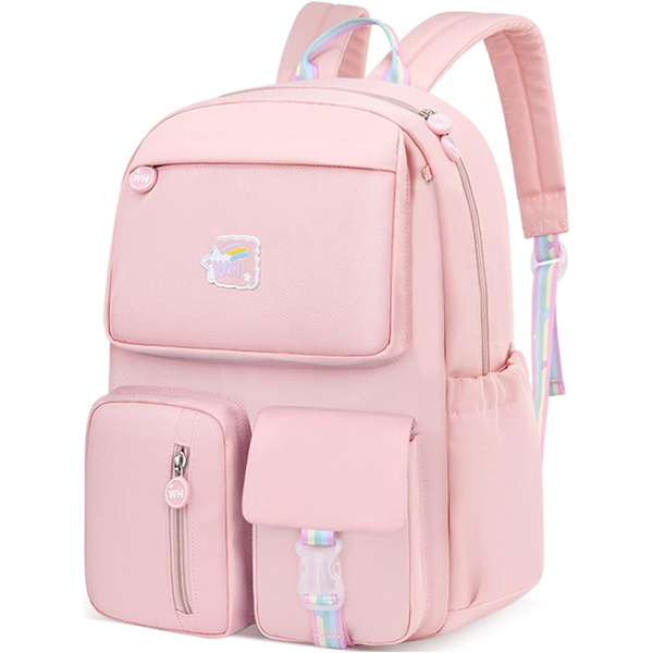 Vanntett skolesekker for barn Regular full pink small