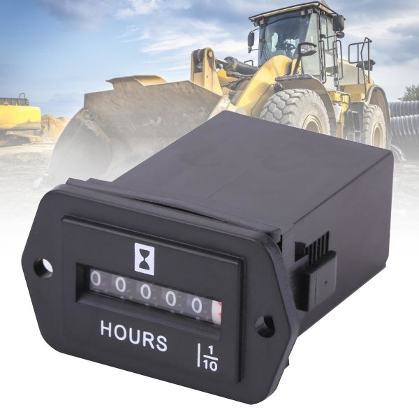 Helt förseglad mekanisk timräknare rektangel DC 12v-36v hög precision timer för tekniska maskiner
