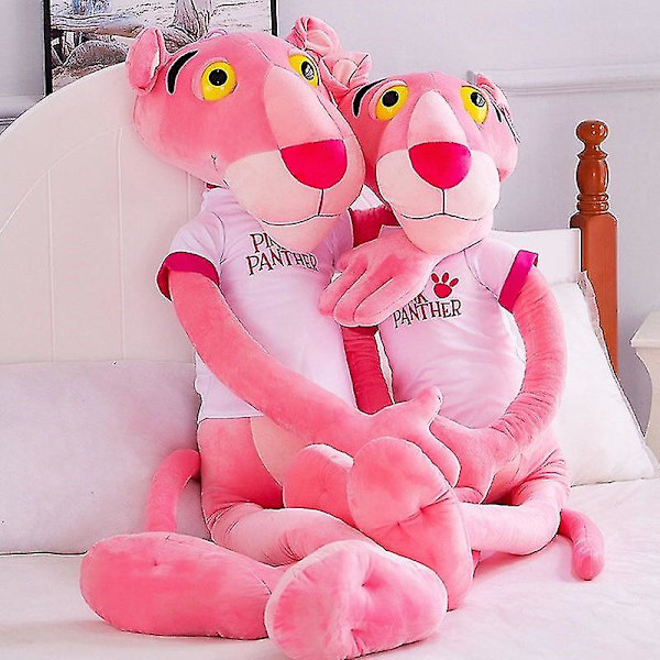 Pink Panther Plyslegetøj Søde Lange Ben Blødt Dyr Pink Leopard Kawaii Gave Fyldt Dukke Børnefødselsdagsgave uden tøj without clothes 60cm