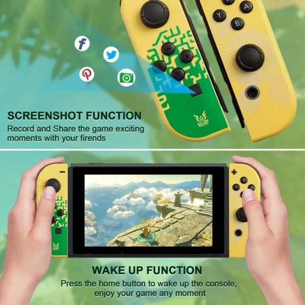 Trådlösa Joy-Con-kontroller (vänster/höger) par för Nintendo Switch / OLED / Lite Kingdom Gold