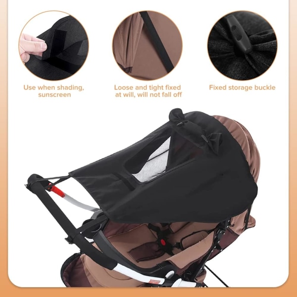 Solbeskyttelse for barnevogn, Solbeskyttelse for barnevogn, UV 50