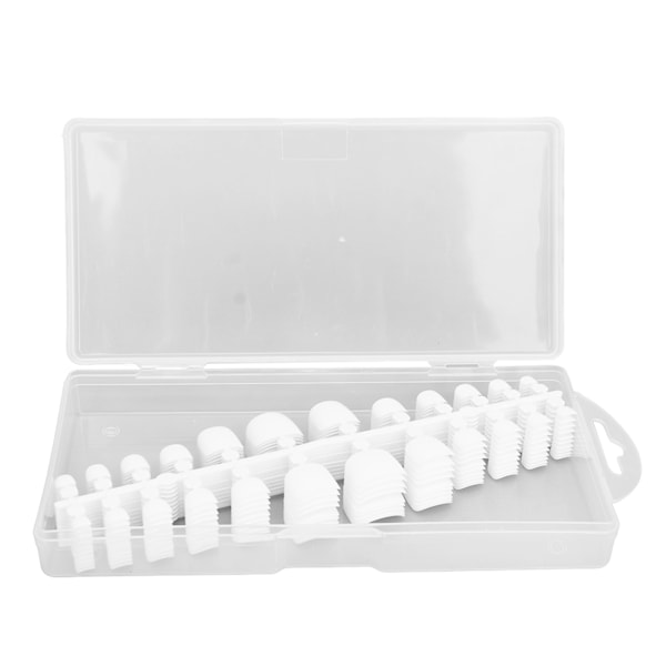 240 stk. Selvklæbende falske tånegle DIY Fuld dækning Åndbare kunstige tåneglindpakninger til manicure skønhedssalon White_xx