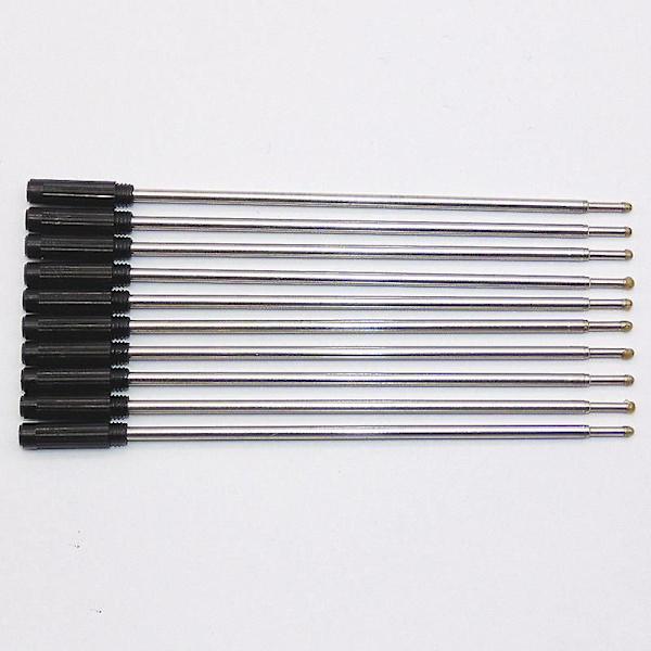 10 stk. krydsformede kuglepen refills blæk medium & sort Wf Shytmv Blue