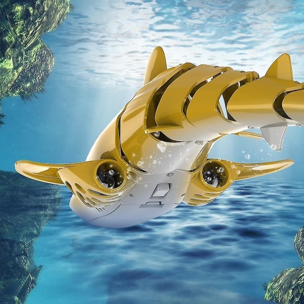 Golden Shark Boat Robot Radio Simulering Vanntett modell Elektronisk fjernkontroll Svømmeleker