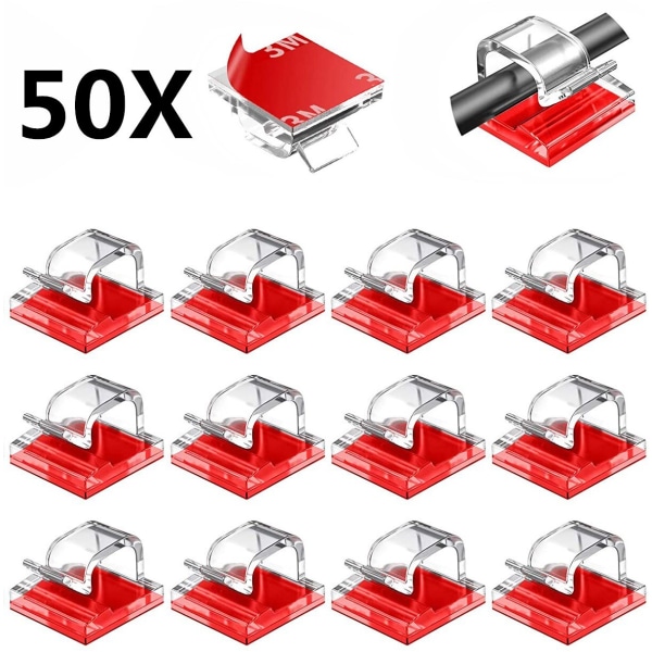 50 kpl kaapelin pidikkeet organizer Kuulokkeet hiiri johdon pidike Suoja USB kaapelin hallintapidikkeet Johdinohjain Random Color