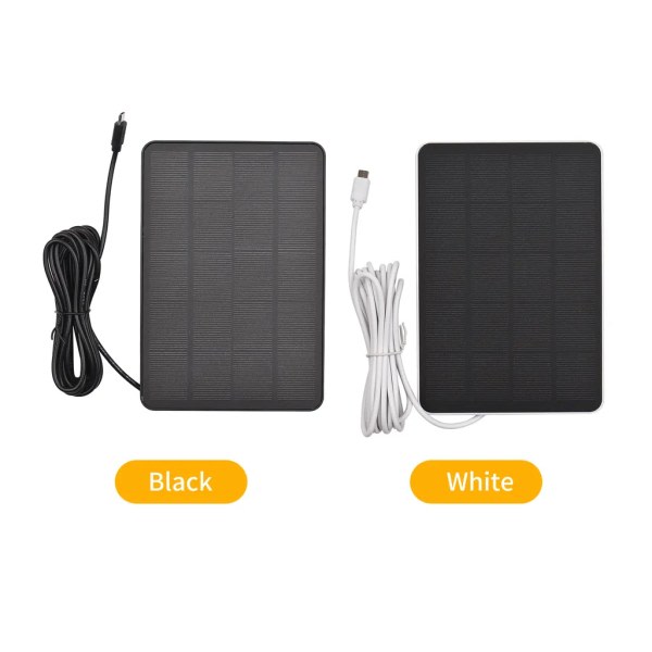 4W 5V solpanel för säkerhetskamera Solladdare med 10 fot kabel DIY Vattentät justerbar solpanel för utomhusbruk