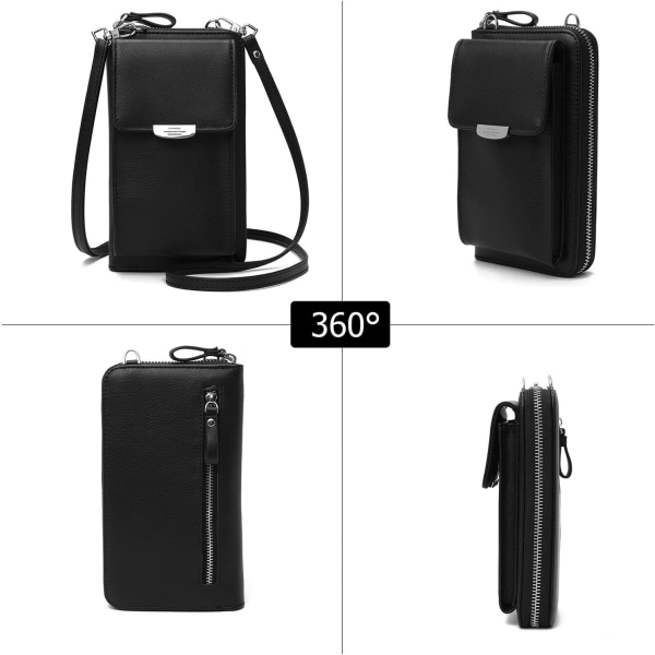 Mobiltelefon skuldertaske, Crossbody taske til kvinder til iPhone 12/12 Pro/11