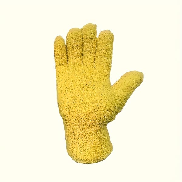 Mikrofiber Dammtorkarhandskar, Korallfleece-tyg, Elastiska & Andningsbara, 4 Färger Yellow