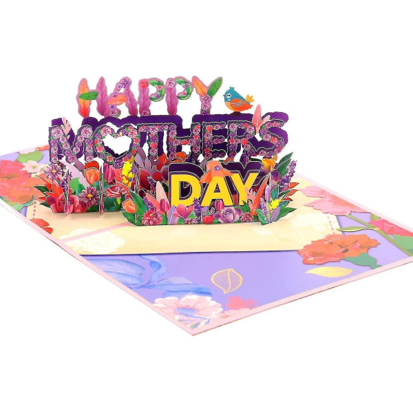 3D äitienpäiväkortti Äidin syntymäpäiväkortti, ponnahduskortti äidille