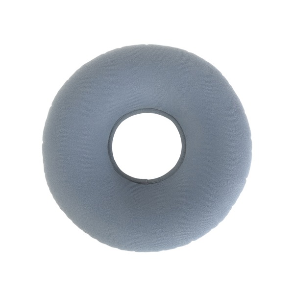 Donutkudde för sidosovare, minskar trycket på örat, bekväm kudde med öronhål och justerbar fyllning för resor och hemmabruk (Grå)