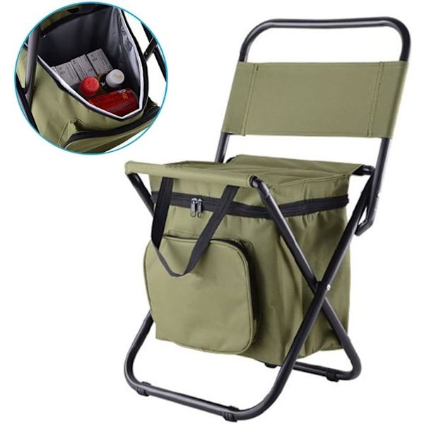 Foldbar Have-Stol med Opbevaring Bærbar Campingstol Robust Foldbar Stol Bærepose