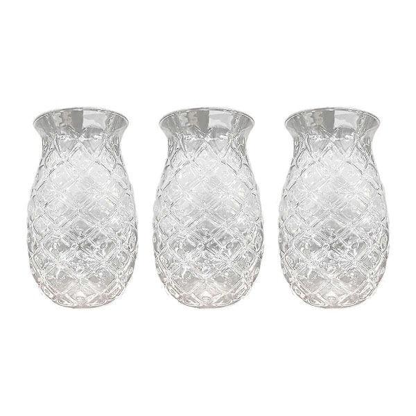 stk. Ananas Cocktailglas Prægede Juiceglas til Cocktails og Drikkevarer _xx Transparent