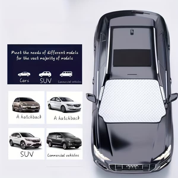 Snødeksel for bilens frontrute car Magnetic