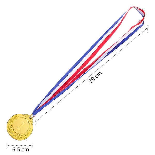Gull Sølv Bronse Award Medaljer med halsbånd, Olympic Style Metal Winner Medal, 3 stk