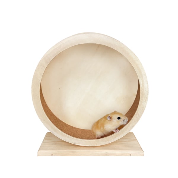 Hamsterhjul, Stille Hamster Treningshjul av tre - Små kjæledyr