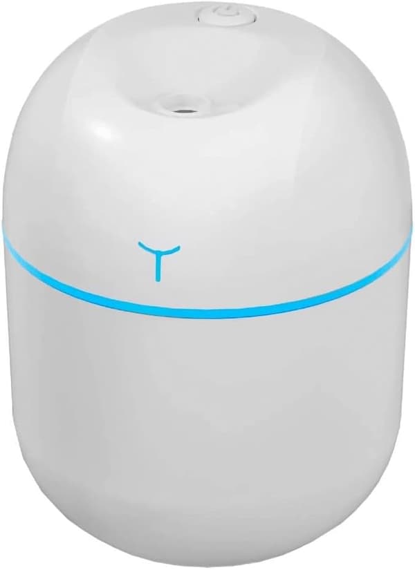 Bærbar Luftfukter 200ml 2 Spraymoduser Stilig Design Hvit For Hjemmekontor