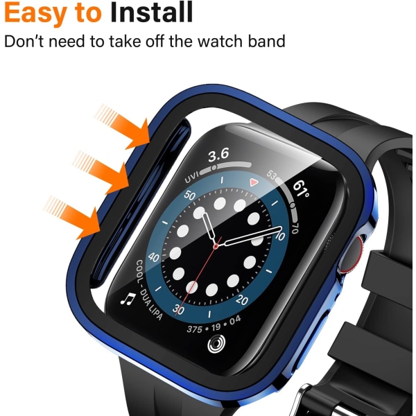 2-pack kompatibel med Apple Watch Blue/Clear Blue/Clear 40mm