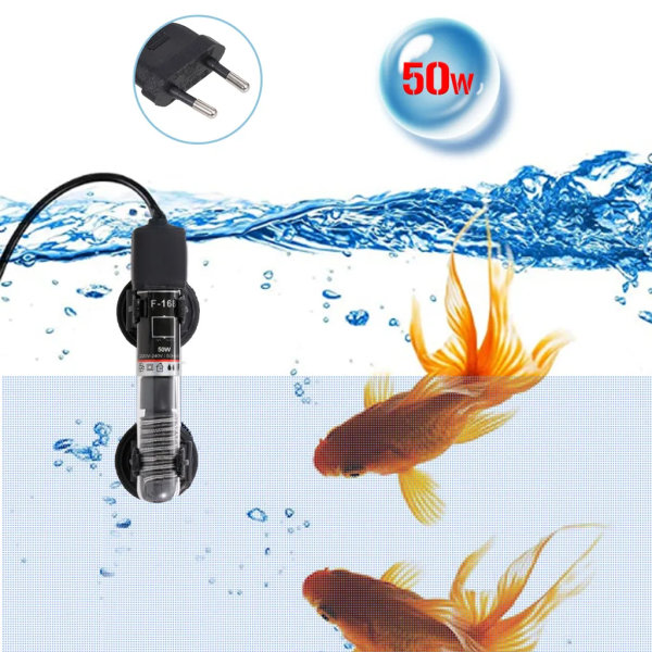 Mini Aquarium Heater Nedsenkbar Automatisk Heater Fish Tank Vannkoker Kvartsrør med sugekopp