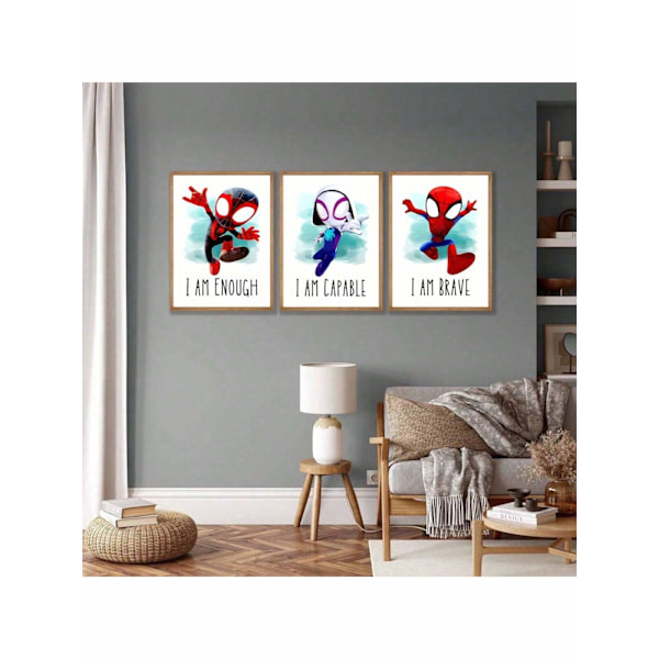 1 stk. Uindrammet Marvel Poster Spiderman Poster Væghængt Kunst Film Album Poster Væghængt Kunst Sjov Avengers Værelsesindretning Avengers Dekoration Spil Multicolored