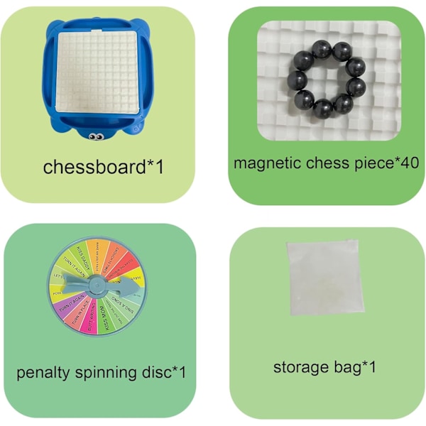 Magnetisk Schackspel, Familjespel, Resespel, Magnetiskt Schackspel, Brädspel för Familjen, 2-4 Spelarspel för Barn och Vuxna