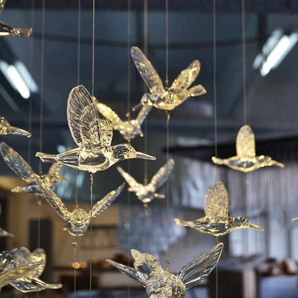 10 pakke loftsdekoration Flyvende fugl Naturtro DIY hængende dekorativt til børnehave Mall Soveværelsesfest