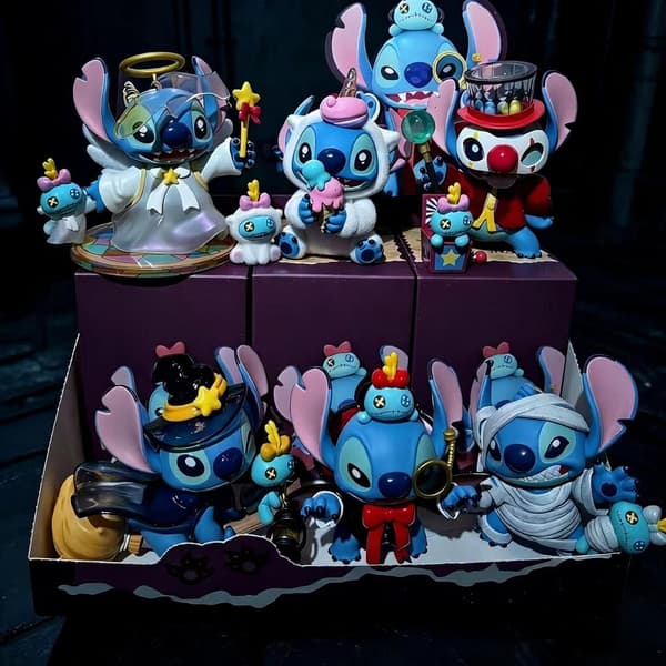Stitch Funny Diary 2.0 Blind Box-figur, samleobjekt i PVC til skrivebords- og biludstilling Random 1