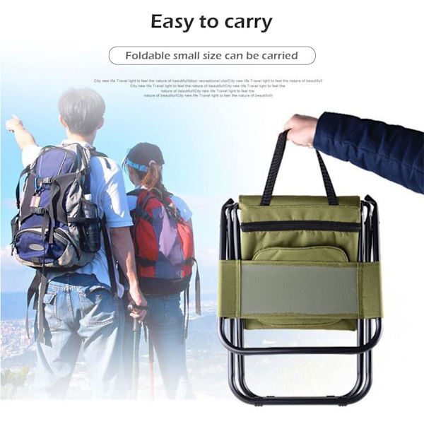Foldbar Have-Stol med Opbevaring Bærbar Campingstol Robust Foldbar Stol Bærepose
